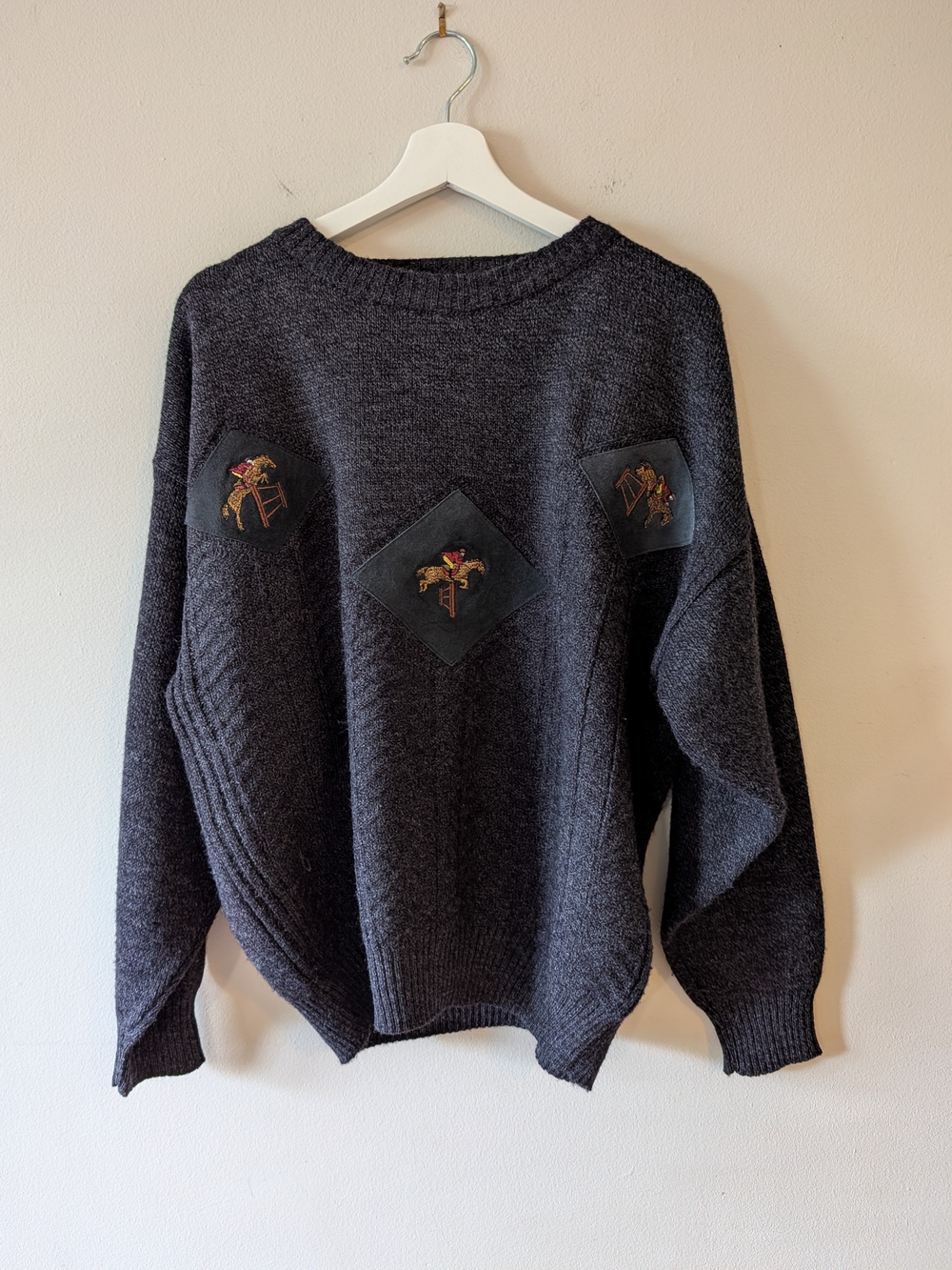 Vintage Charcoal Wool Blend Sweater